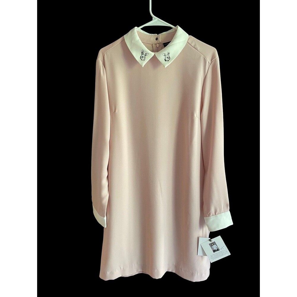 Pink and white bunny collar dress